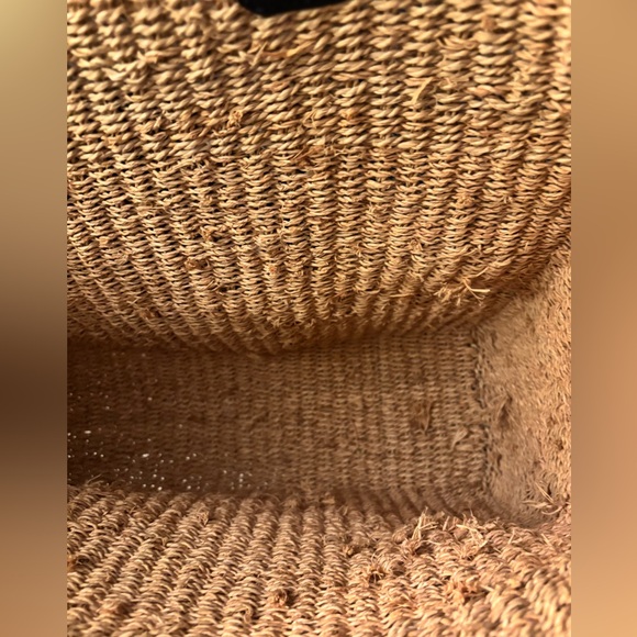 Tory Burch Straw Raffia Ella Tote or beach bag in Dark Navy Blue - Picture 8 of 16